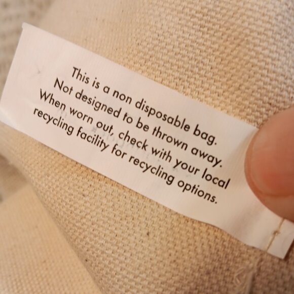 Faherty canvas double handle graphic art book shopping tote bag - Picture 11 of 11